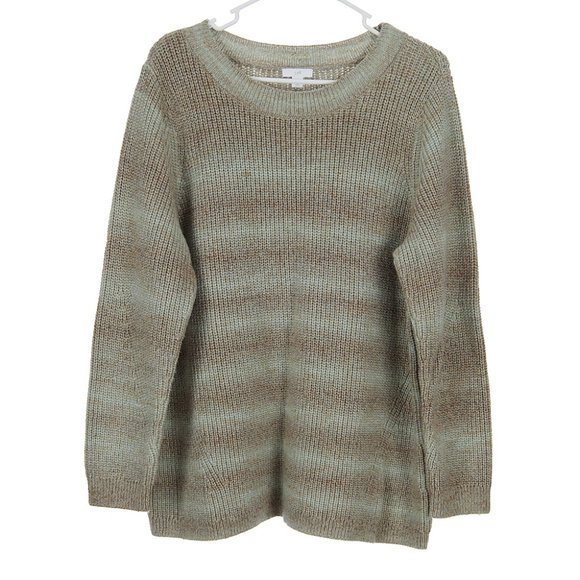 J. Jill Sweaters - J Jill Green Brown Chunky Knit Sweater Women's XL Petite